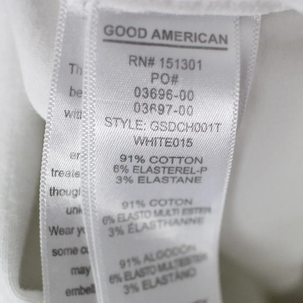 Good American Always Fits Good Classic Slim Straight Jean Size 2/26 Raw Hem - Image 6