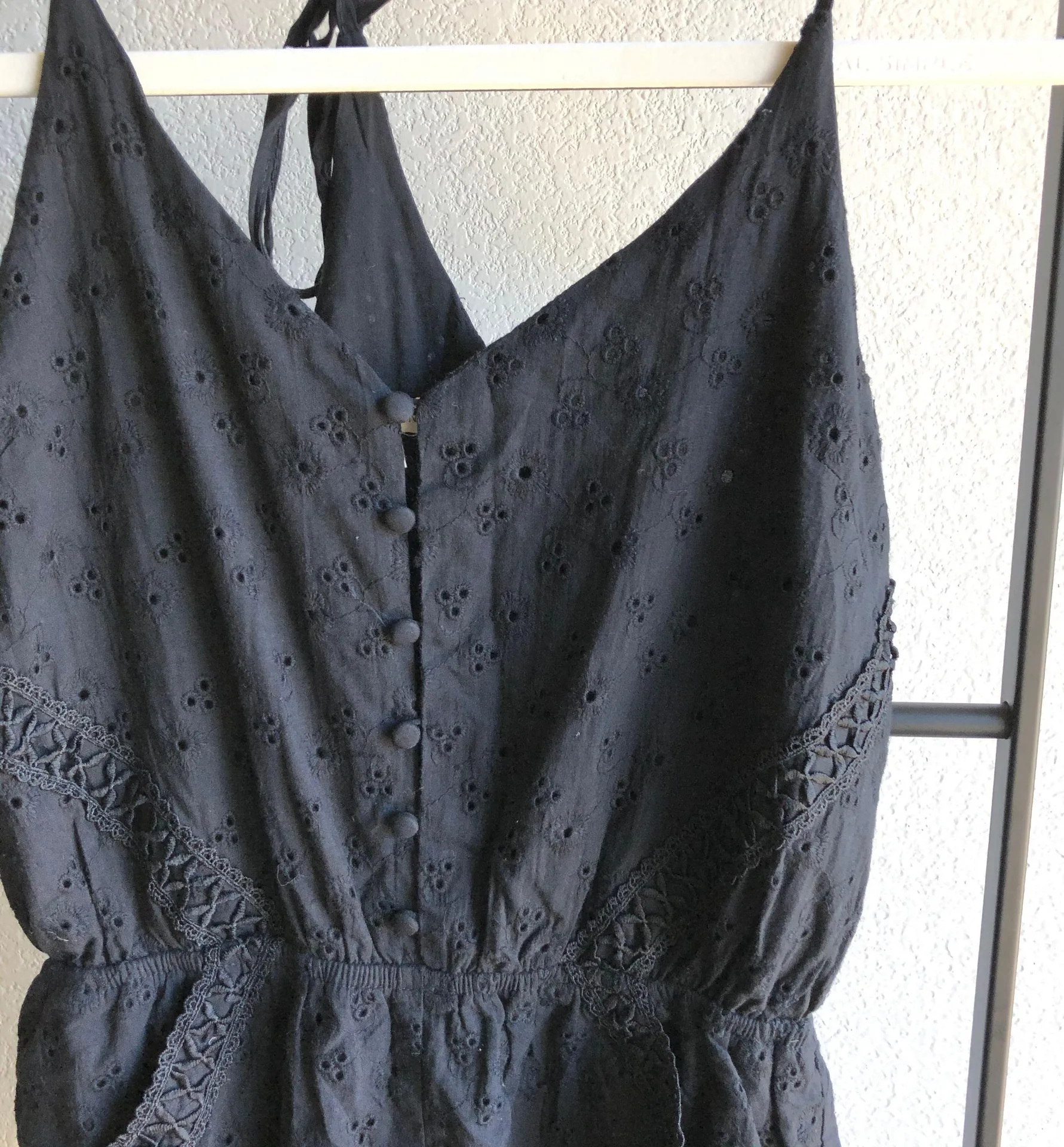 Black Eyelet Romper - Image 3