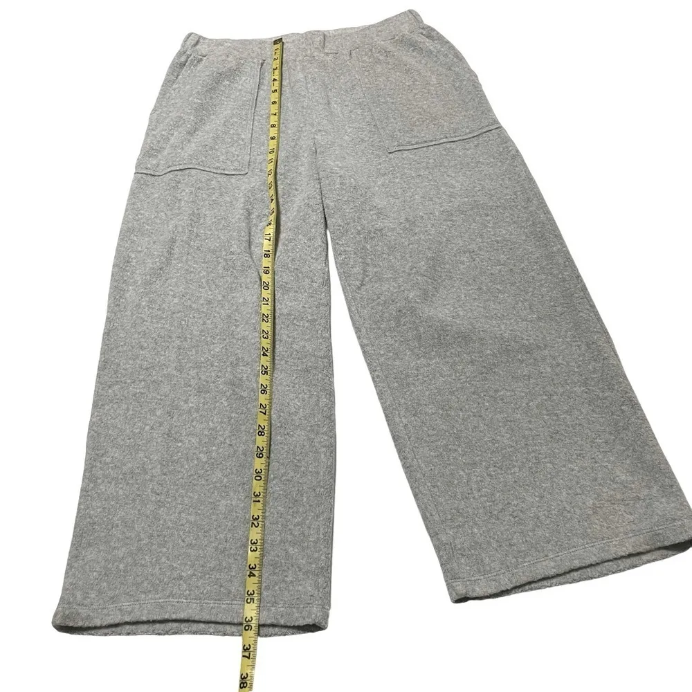 MWL by Madewell Women's Chunky Waffle Straight Leg Sweatpants size L Gray Size L - Image 6