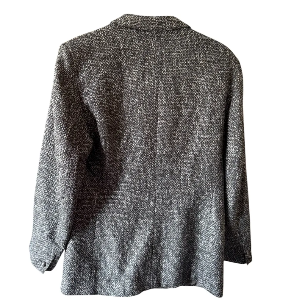 Max Mara Grey Silk & Wool Blazer - Image 7