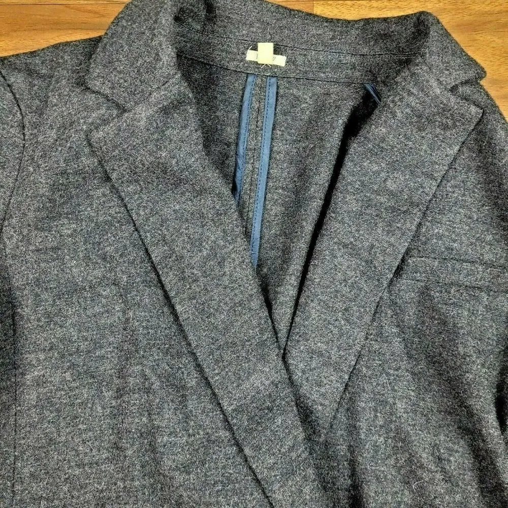 J.Crew  Classic 100% Wool Double Breasted Gray Pea Coat Size 2 EUC - Image 5