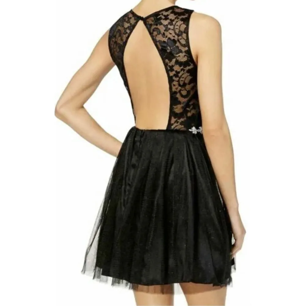 B. Darlin Women's Junior Black Sleeveless Prom, Party, Formal, Wedding Dress - - Image 2