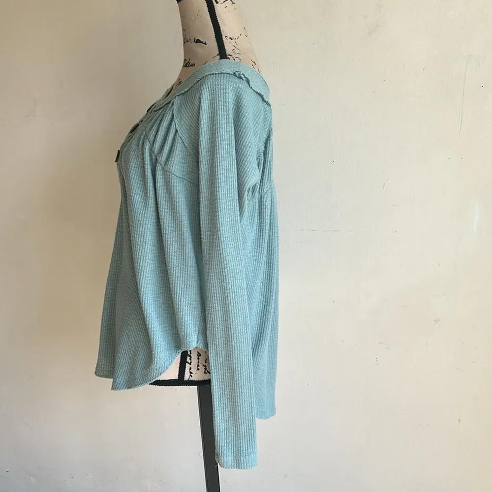 We The Free Thermal Boho Mint Green Top Size XS - Image 4