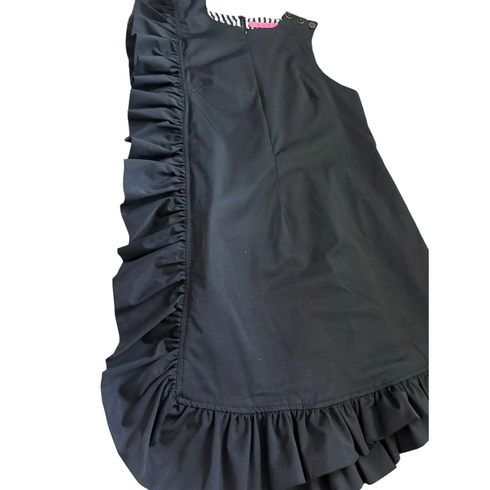 BURU Midnight Black Anniversary Ruffled Mini Dress‎ Size Large - Image 6