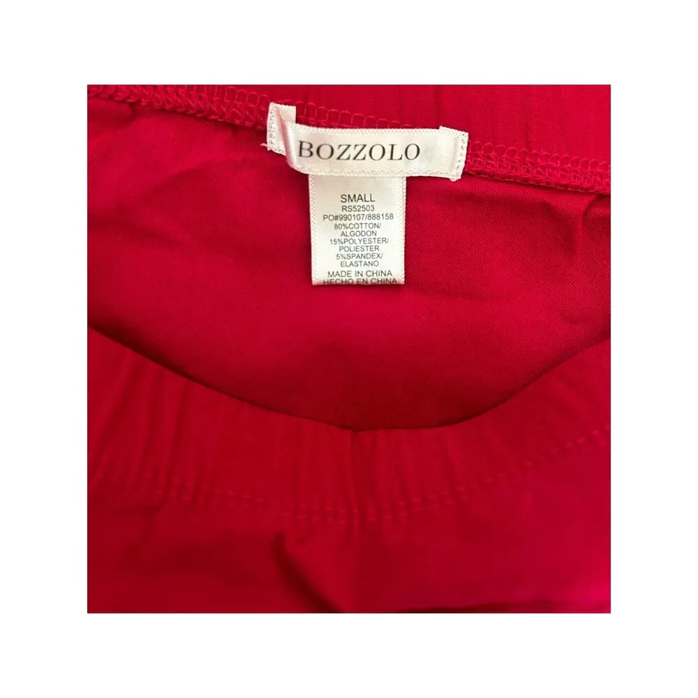 Bozzolo Red High Waisted Above Knee Cut Out Pencil Skirt Size Small Y2K - Image 7