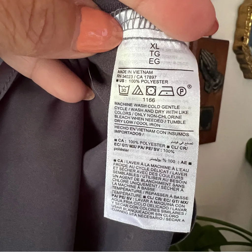 OLD NAVY‎ Satin Midi Skirt Storm Cloud Gray Women’s SIZE XL - Image 8