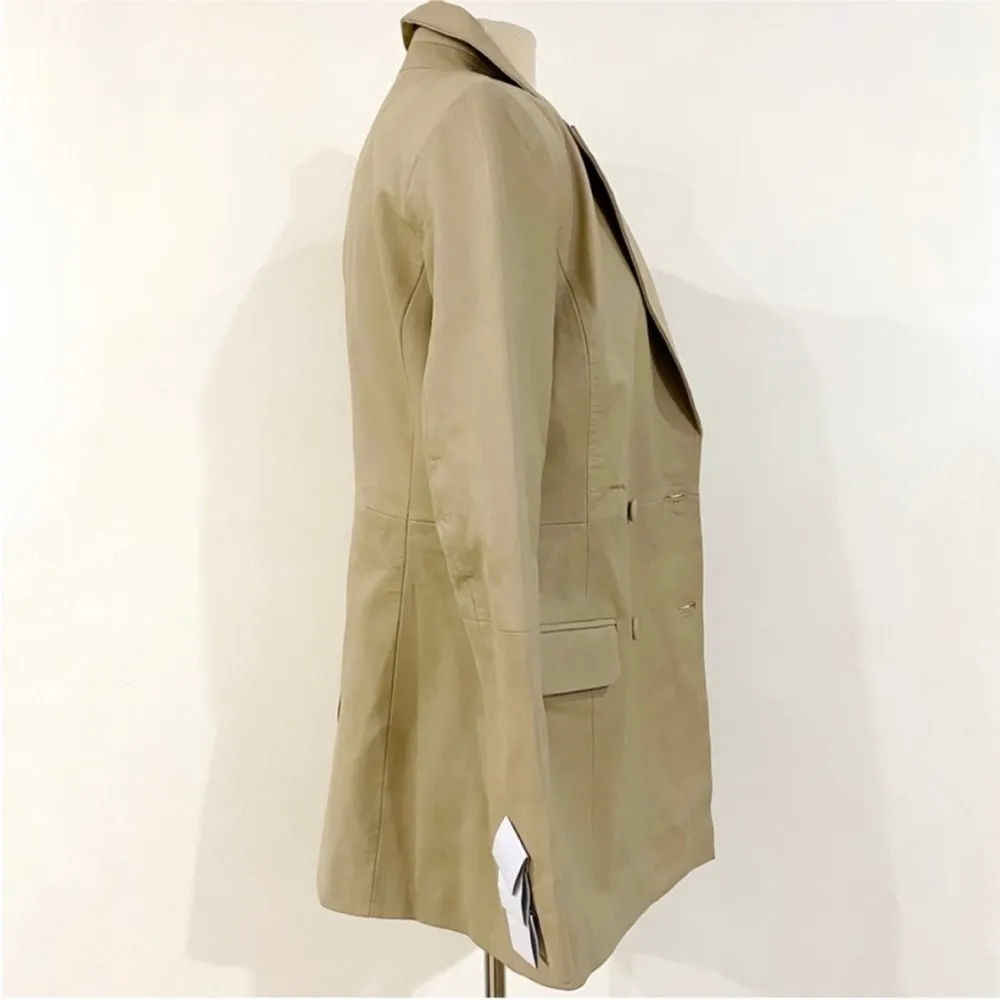 Bod & Christensen cream leather blazer NWT Tan - Image 6