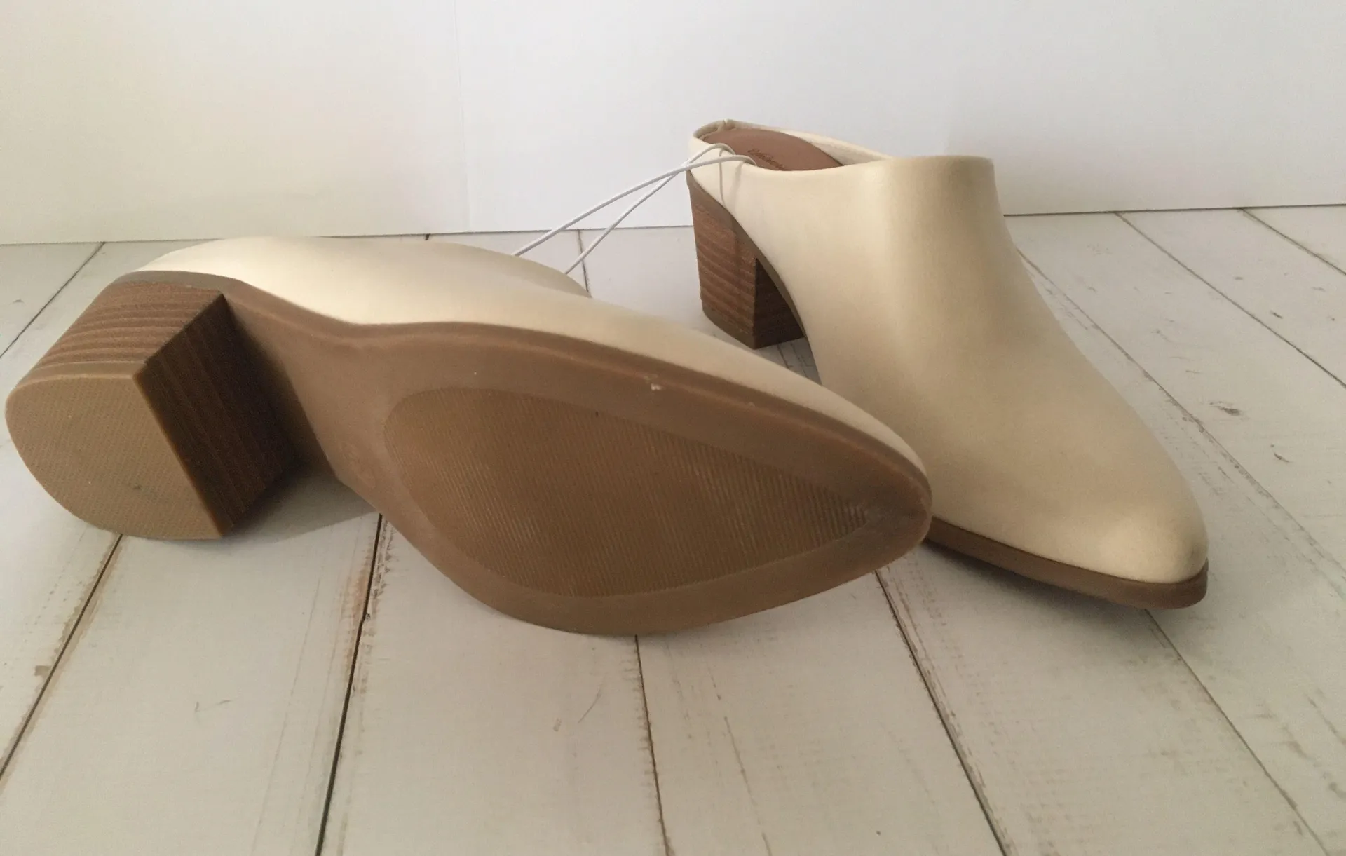 Heeled Mules, Size 5 1/2 Tan - Image 5