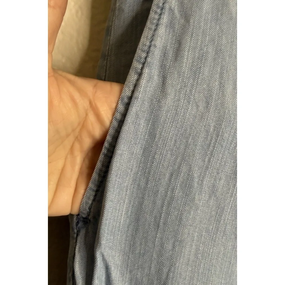 J‎ Jill Denim Womens Size 12 Chambray Pants Pockets Preppy Beach Travel - Image 3