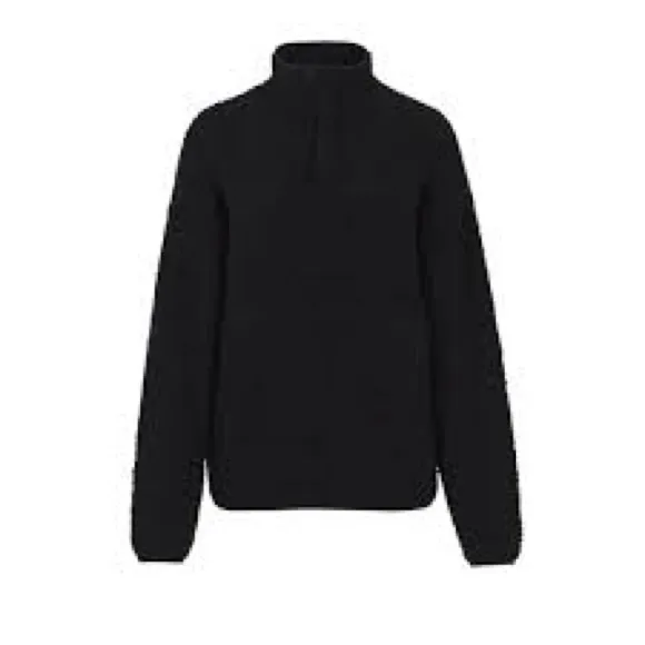 SKIMS Cozy Knit Pullover Jacket Onyx Size L/XL Black Teddy - Image 4