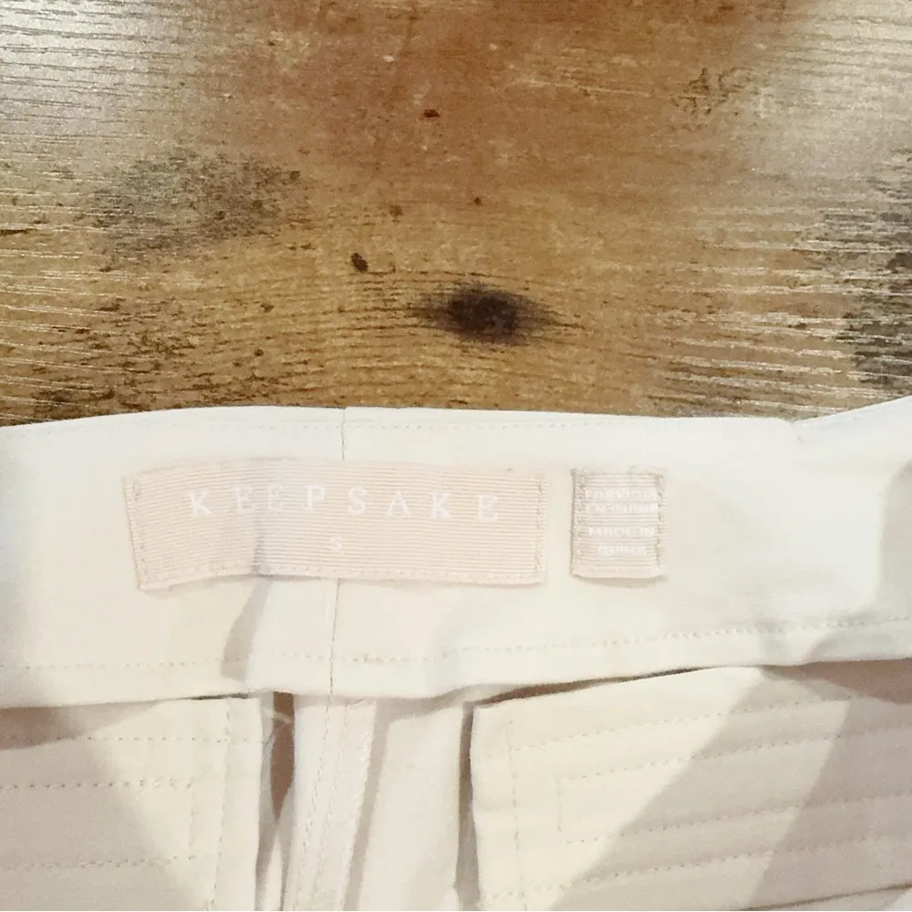 Keepsake the Label Nude Flare Cotton Cropped Trouser Pants Size S Preowned Tan - Image 7