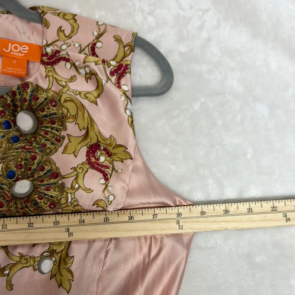 Joe Fresh Pink Tan Fit and Flare Cocktail Dress - Image 6