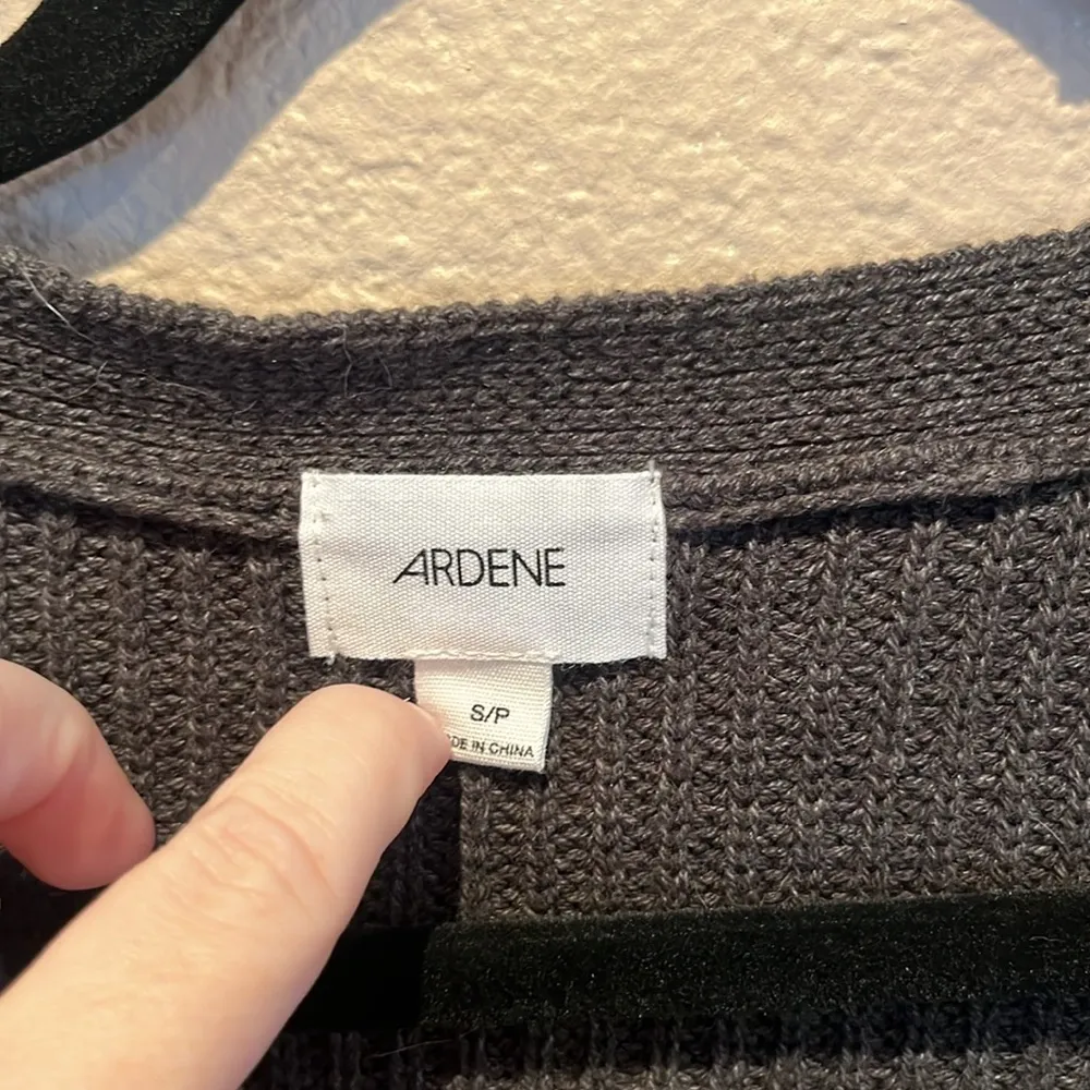 Ardene Women’s Chunky Knit Dark Gray Cardigan Sweater Size Small - Image 2