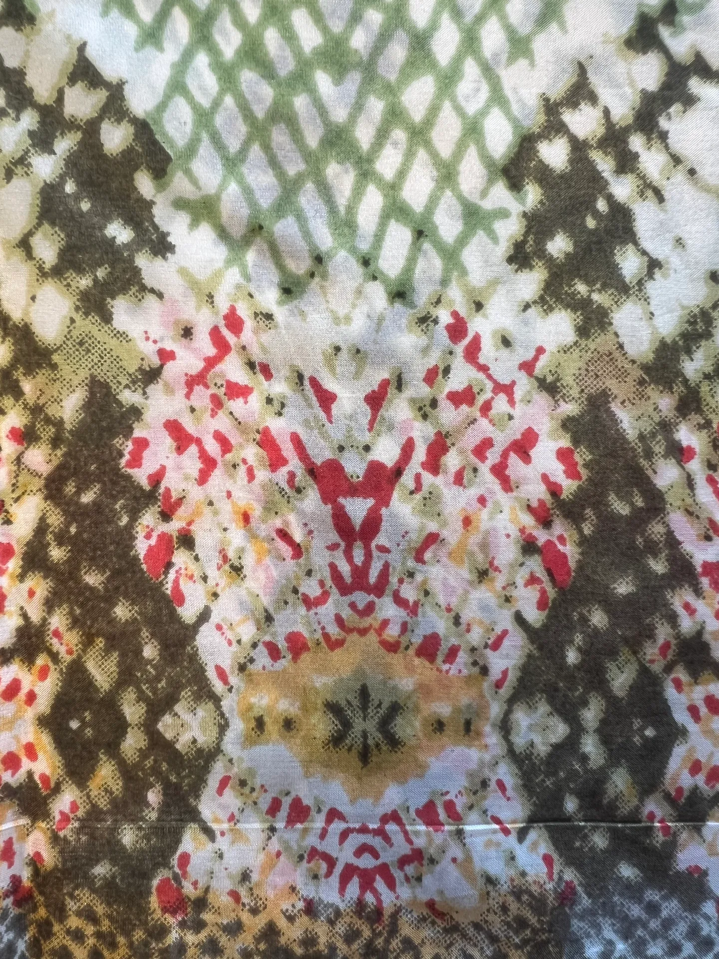 Chico’s | ladies snake print rectangular silk scarf  - Image 4