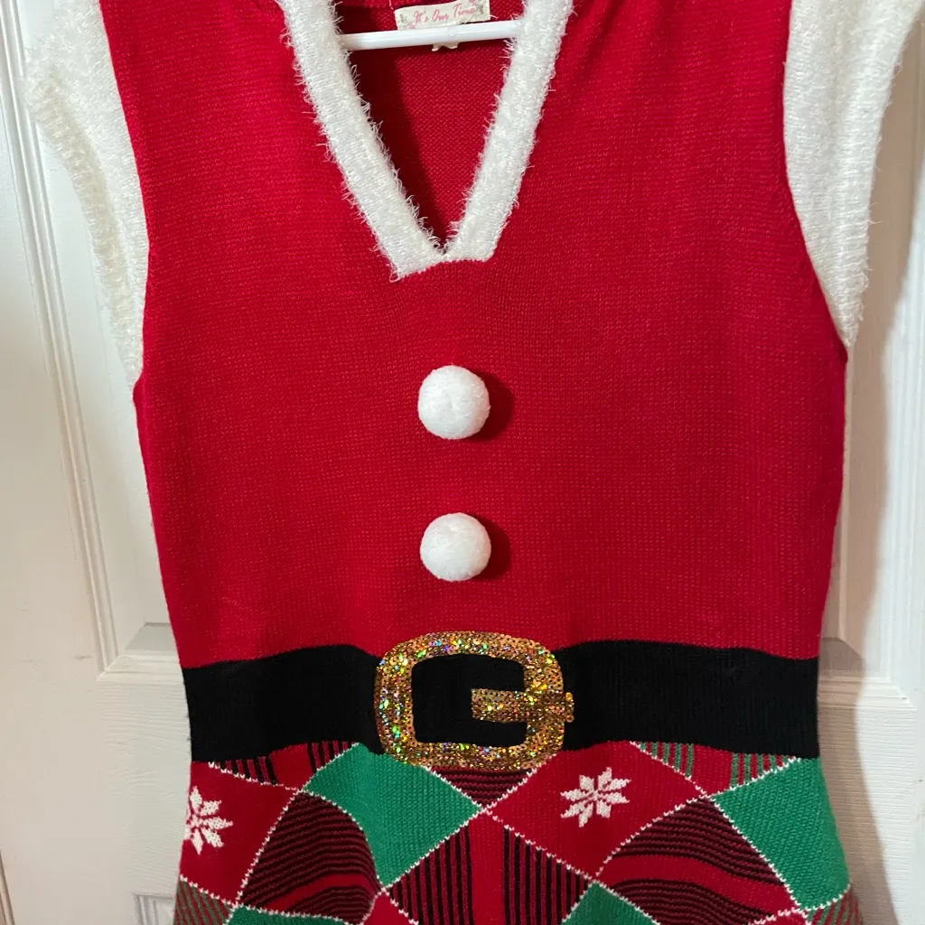 It's Our Time Red and Green Holiday Costume Dress - Image 2