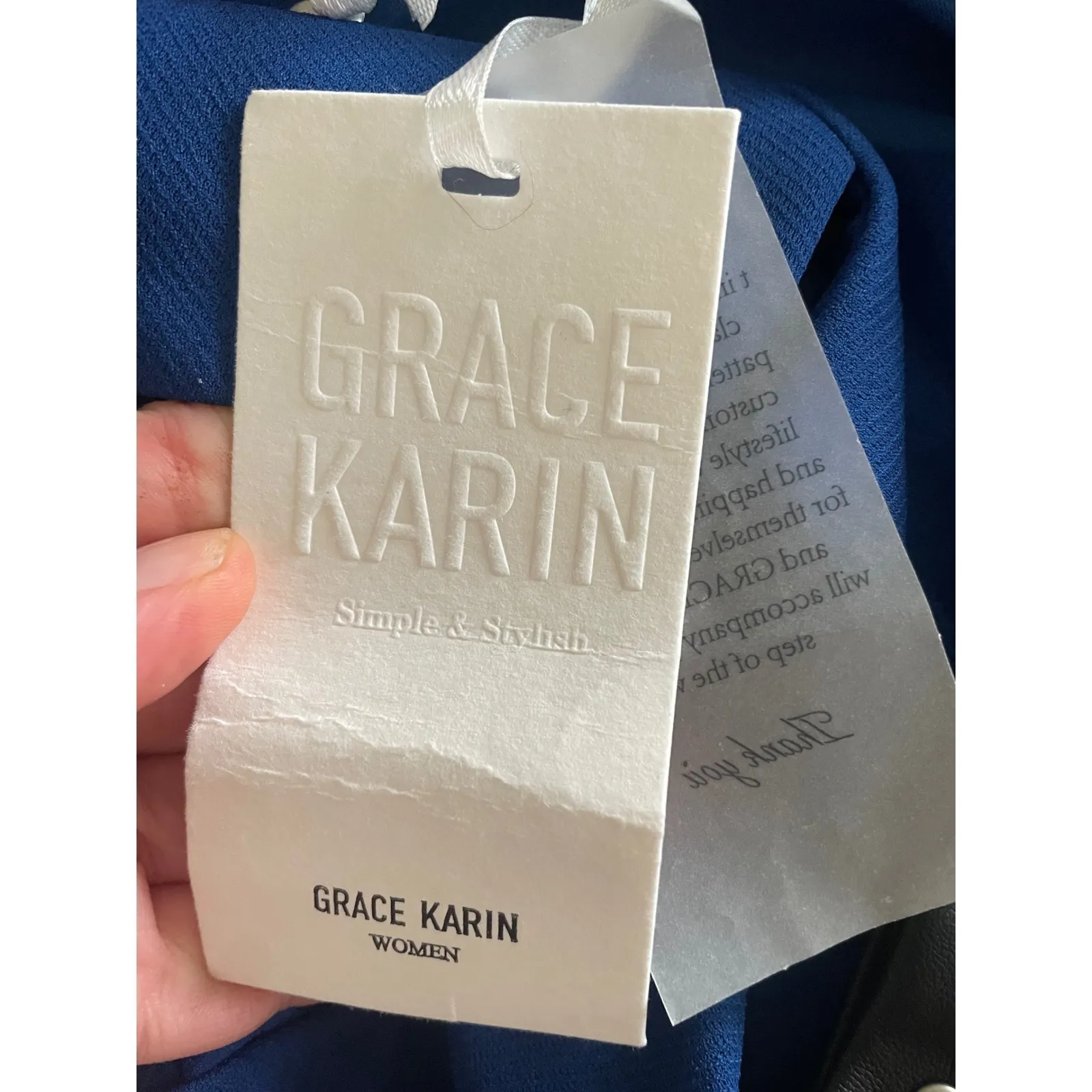 NWT royal blue Grace Karin collared blazer dress size medium - Image 2