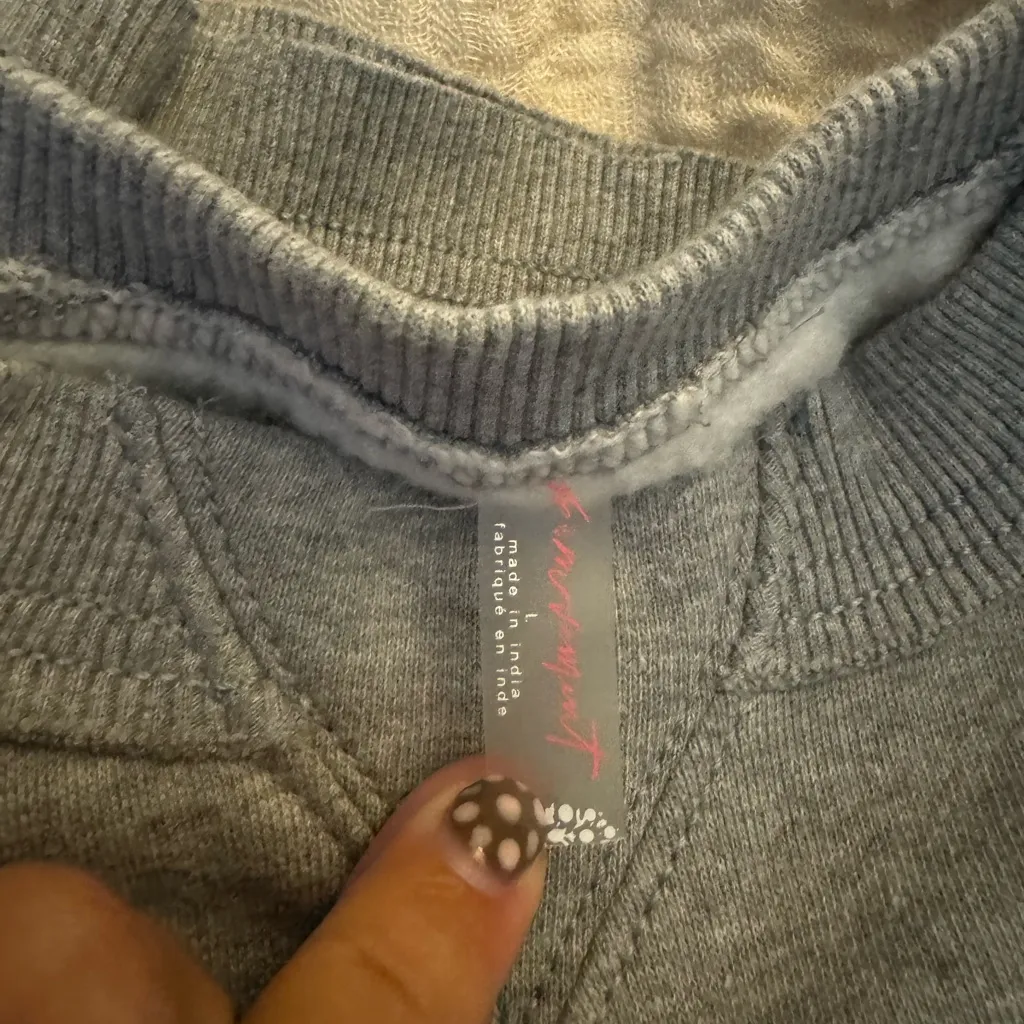 Stoke Free People Movement Grey Crewneck Gray Size L - Image 4