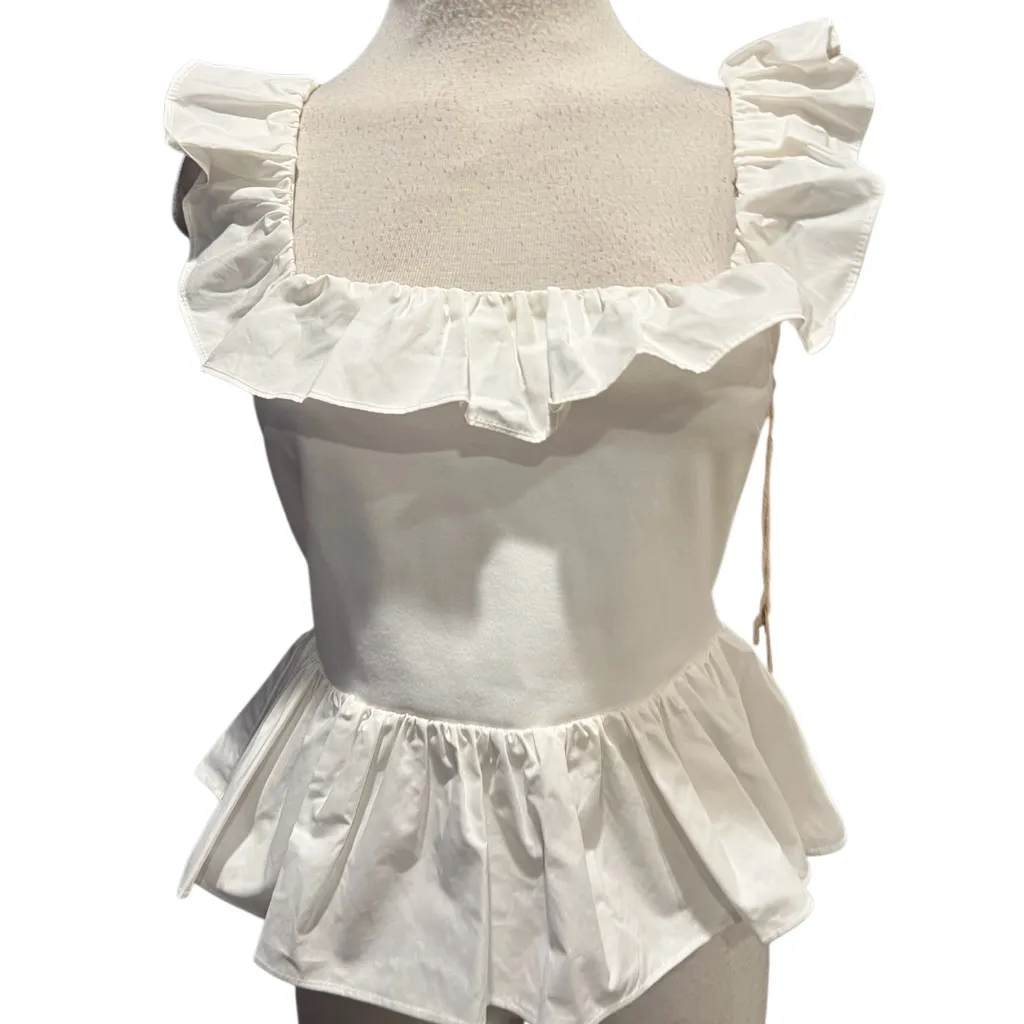 Sunday In Brooklyn Ruffle Cropped Top - Image 2