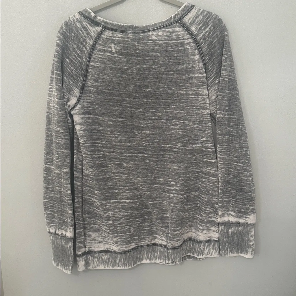 Reebok Gray Acid-Wash Pullover Sweatshirt‎ - Image 4