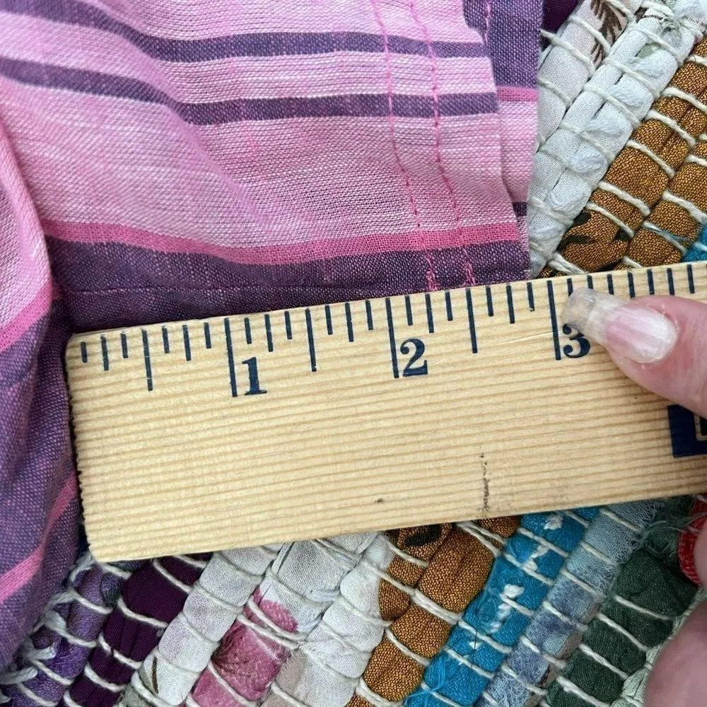 BP Stripe shorts SMALL Purple Pink pull on Elastic Waist - Image 8