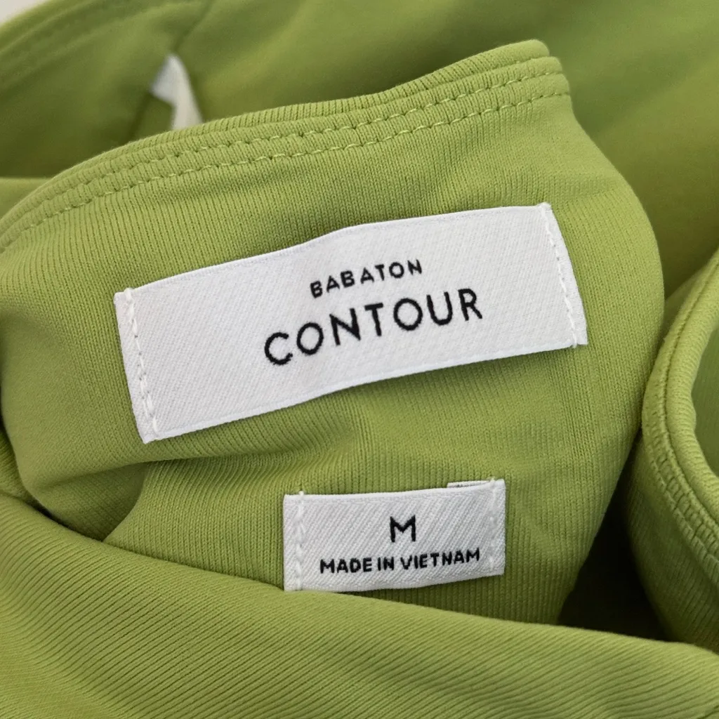 Aritzia Babaton Kylie Contour Bodysuit Size Medium Green Halter Low Back - Image 3