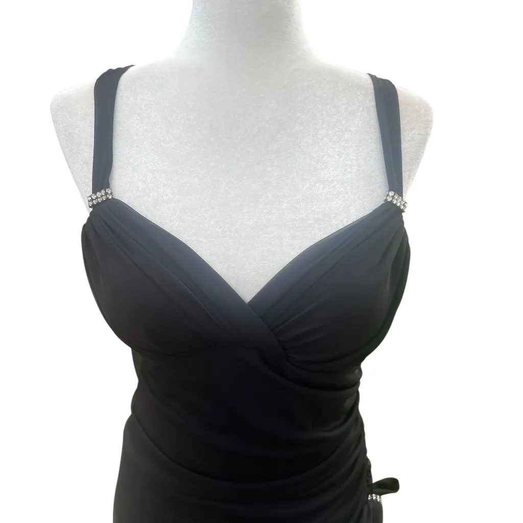 Vintage 90's Y2K Black & White Gown Sweetheart Neckline - Image 6