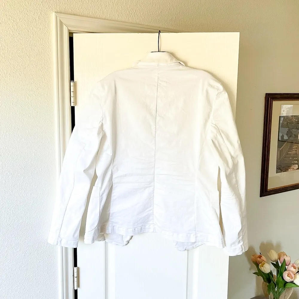 Frank & Eileen Dublin Blazer Stretch Cotton White Medium EUC - Image 7