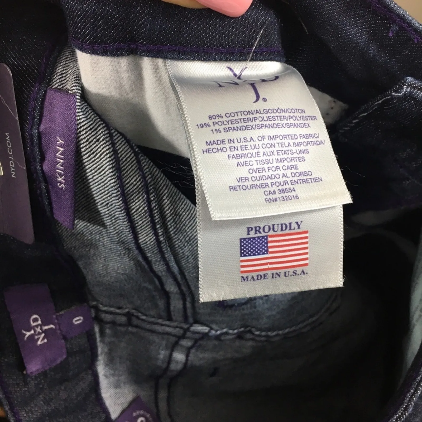 NYDJ Not Your Daughters Jeans dark blue high rise skinny jeans NEW 0 - Image 6