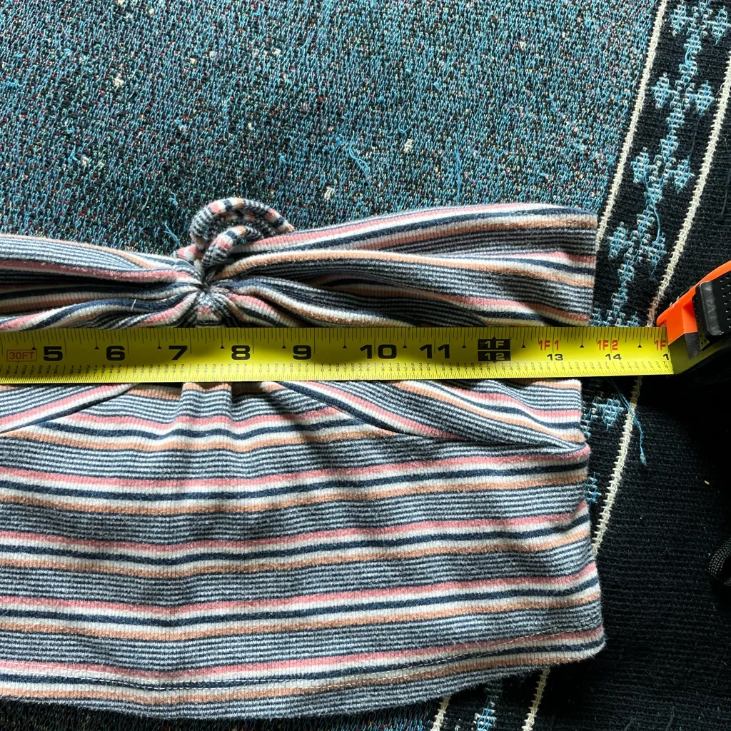 Aeropostale Striped Camisole - Blue, Pink, White Colorful Summer Top SZ M Tie - Image 8