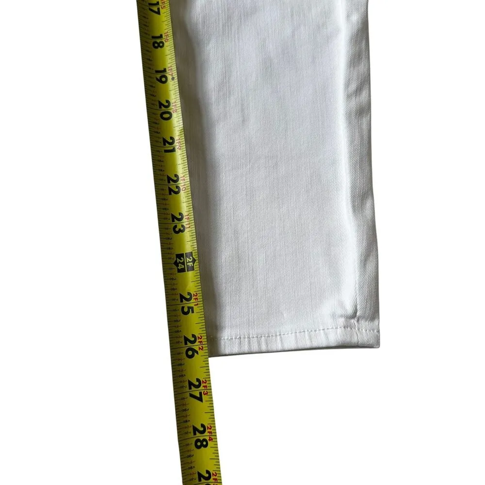 7 For All Mankind White The High Waist Ankle Skinny Jeans Women Size 26 | 72-10 - Image 6