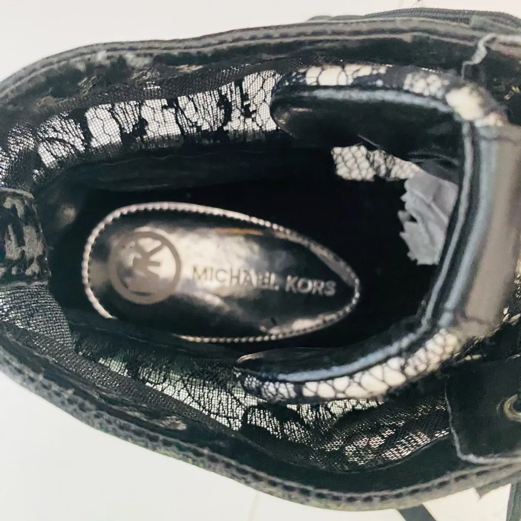 Michael Kors Black Lace Ankle Sneakers - Image 6