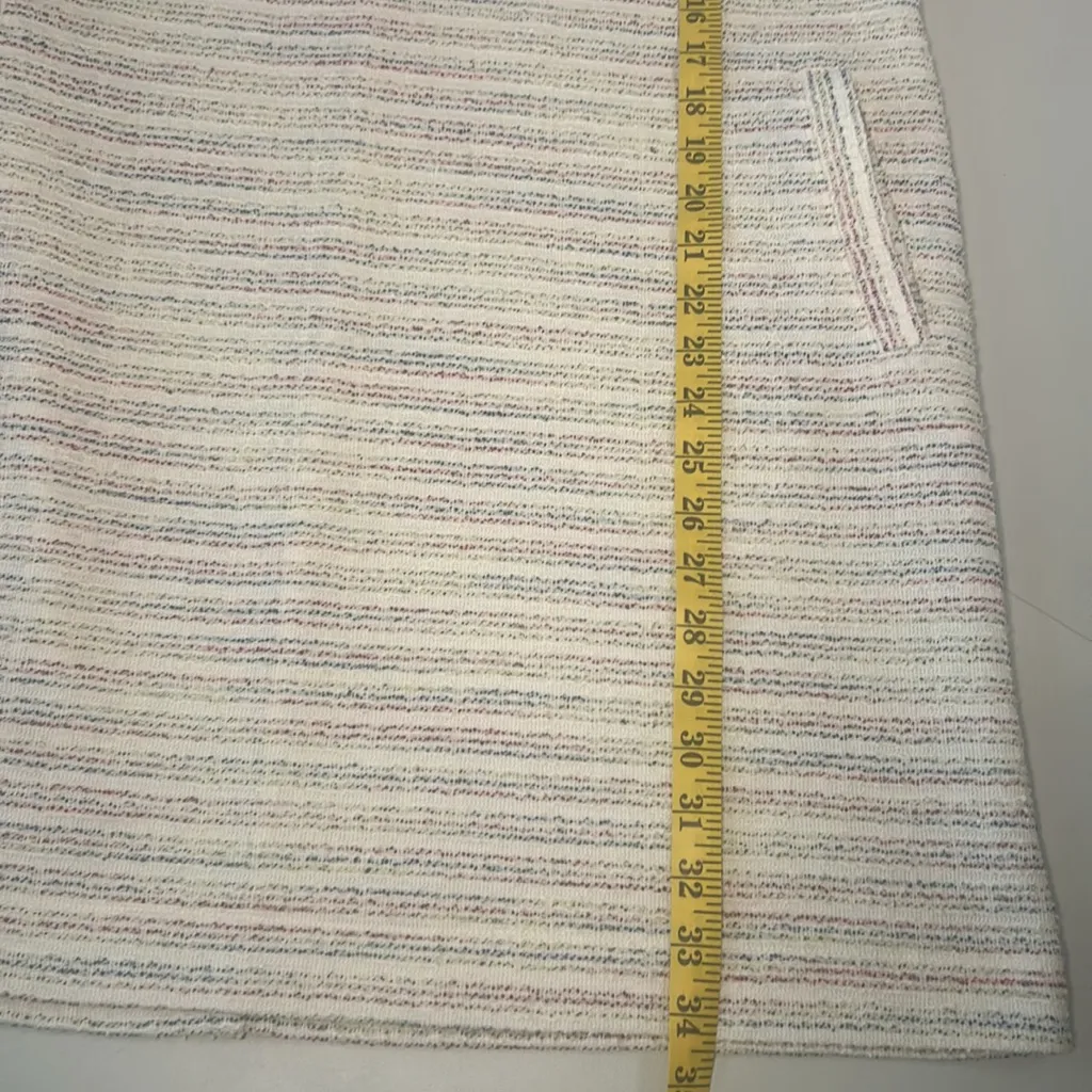 Loft Dress Women's Size M Ann Taylor Rainbow Tweed Balloon Half Sleeve Striped - Image 12