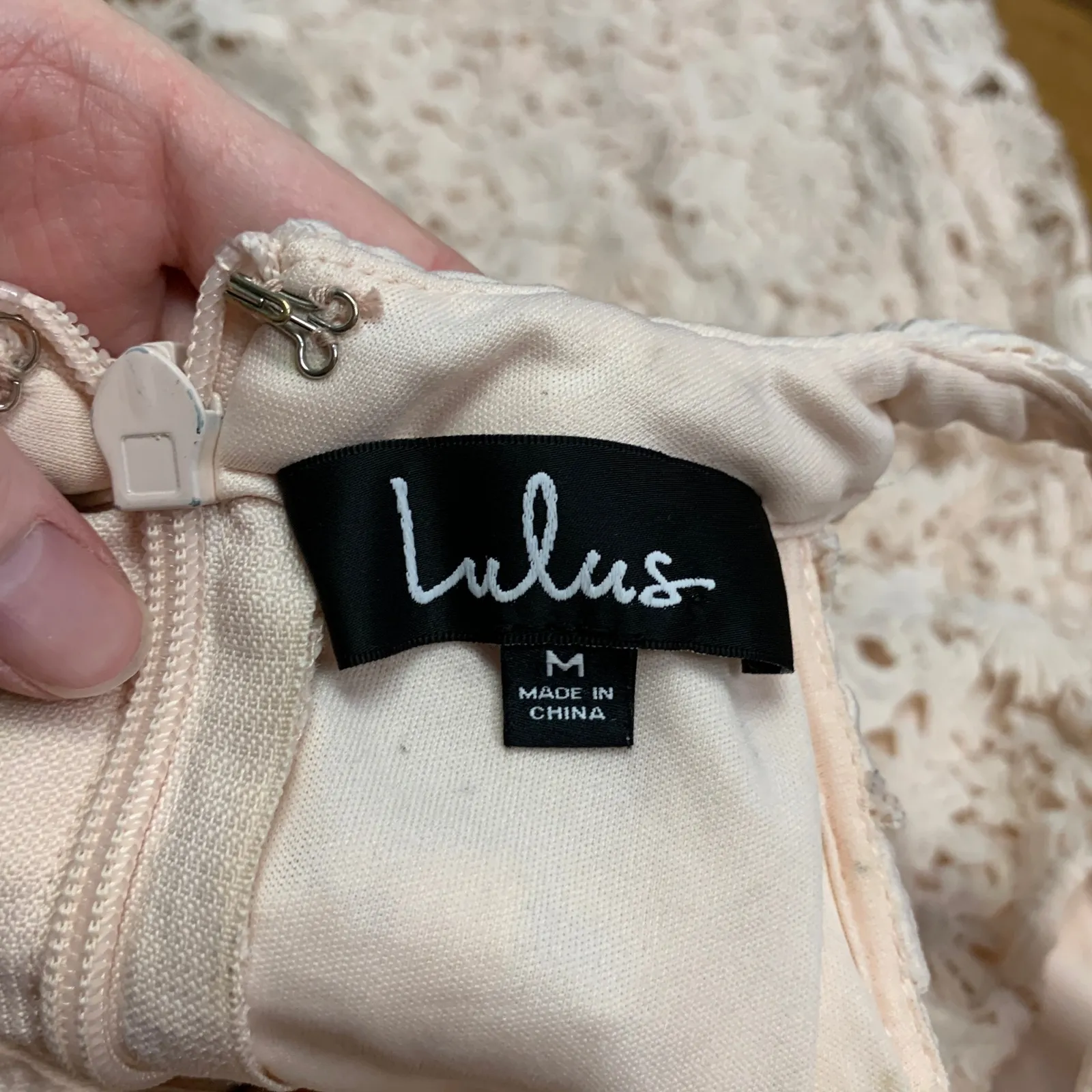 Lulus Pink Lace Halter Neck Sheath Dress Midi‎ Sleeveless Women's Size Medium - Image 5