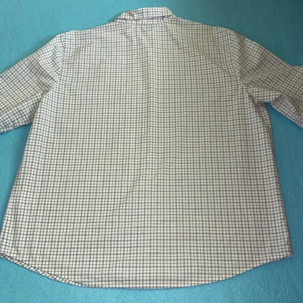 ALFRED DUNNER floral beaded embroidered textured checkered button down size 14 - Image 2