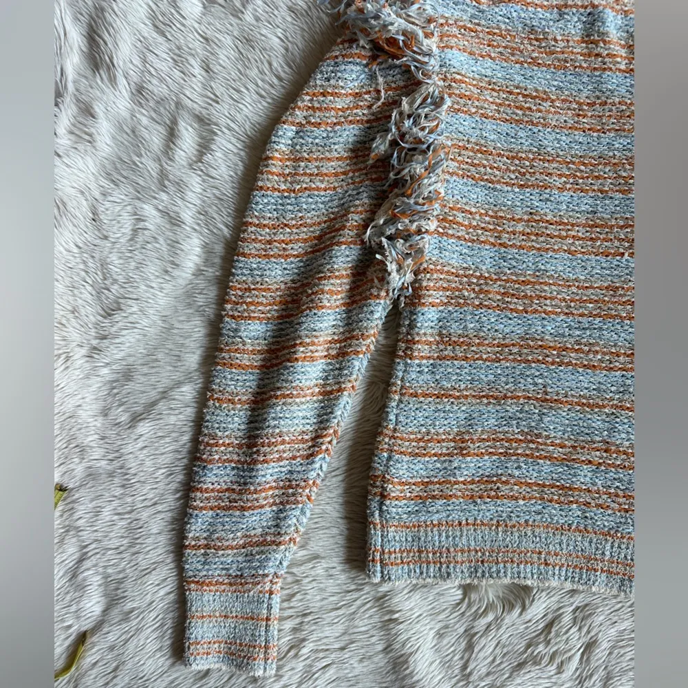 Ulla Johnson Arquette Pullover Crewneck Fringe Sweater in Lily Stripe Size M - Image 14