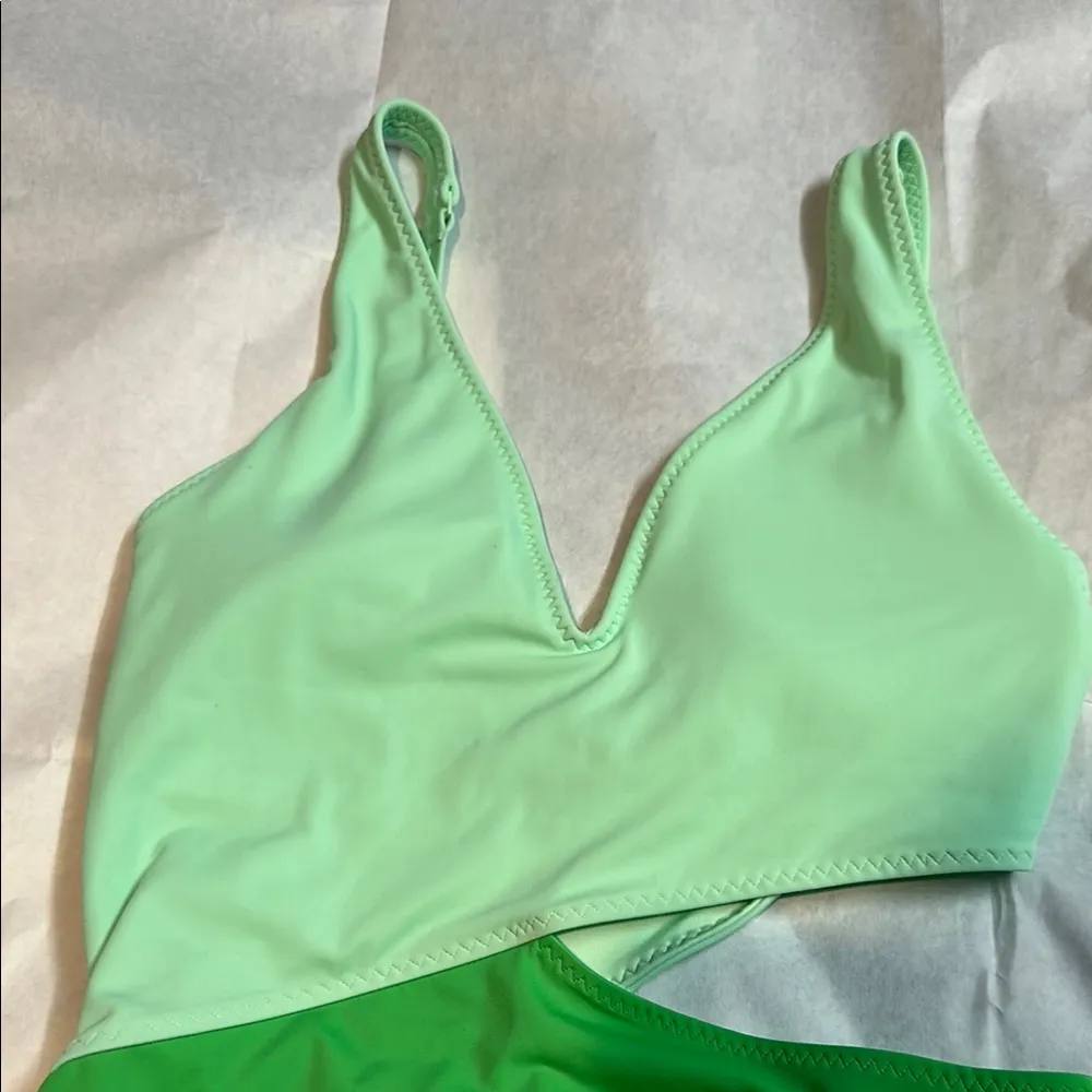 Fabletics Green One Piece Swimsuit - Image 3