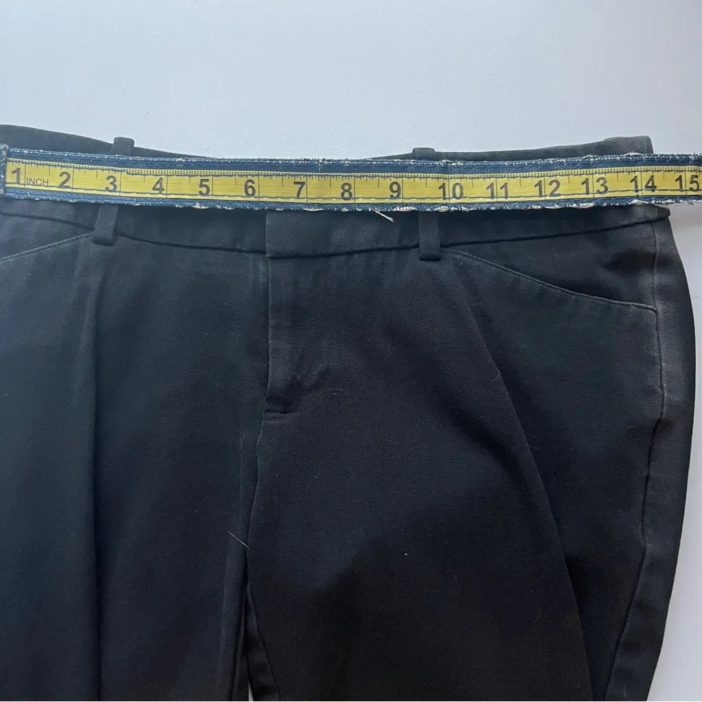 Elegant Black Cropped Women's Pants Size 2 - Image 7