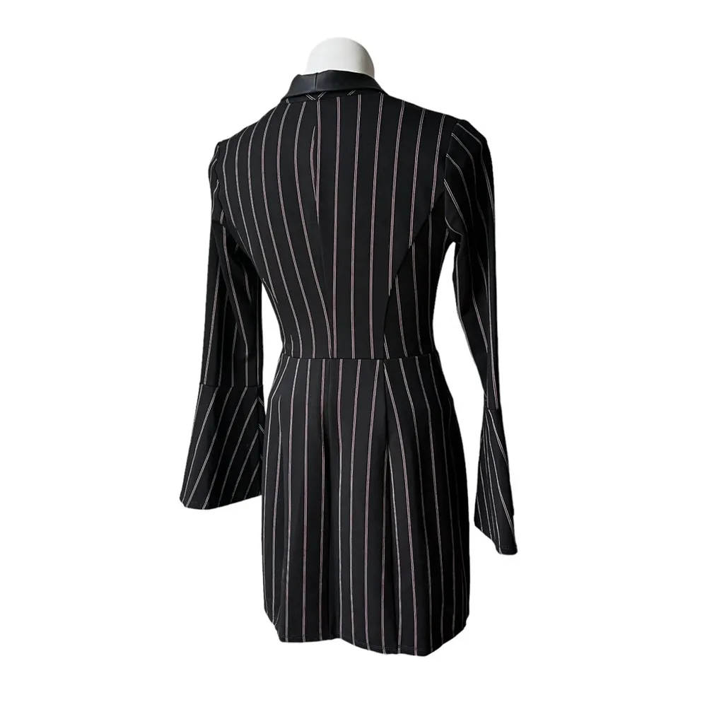 NWT, BCBGeneration Striped Surplice Tuxedo Dress - Image 10