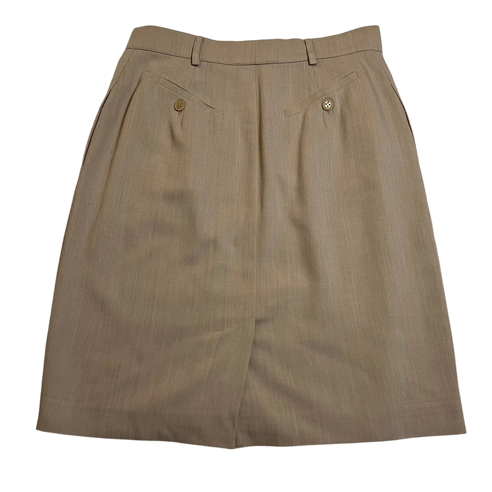 Max Mara Wool Blend Pencil Skirt Size 8 Office Lightweight Old Money Minimalist - Image 2