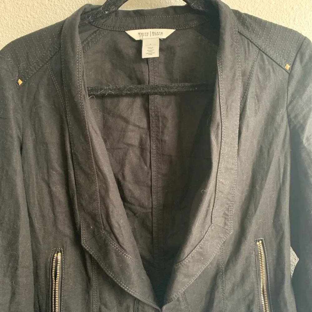 White house Black Market linen open jacket sz 6 - Image 7
