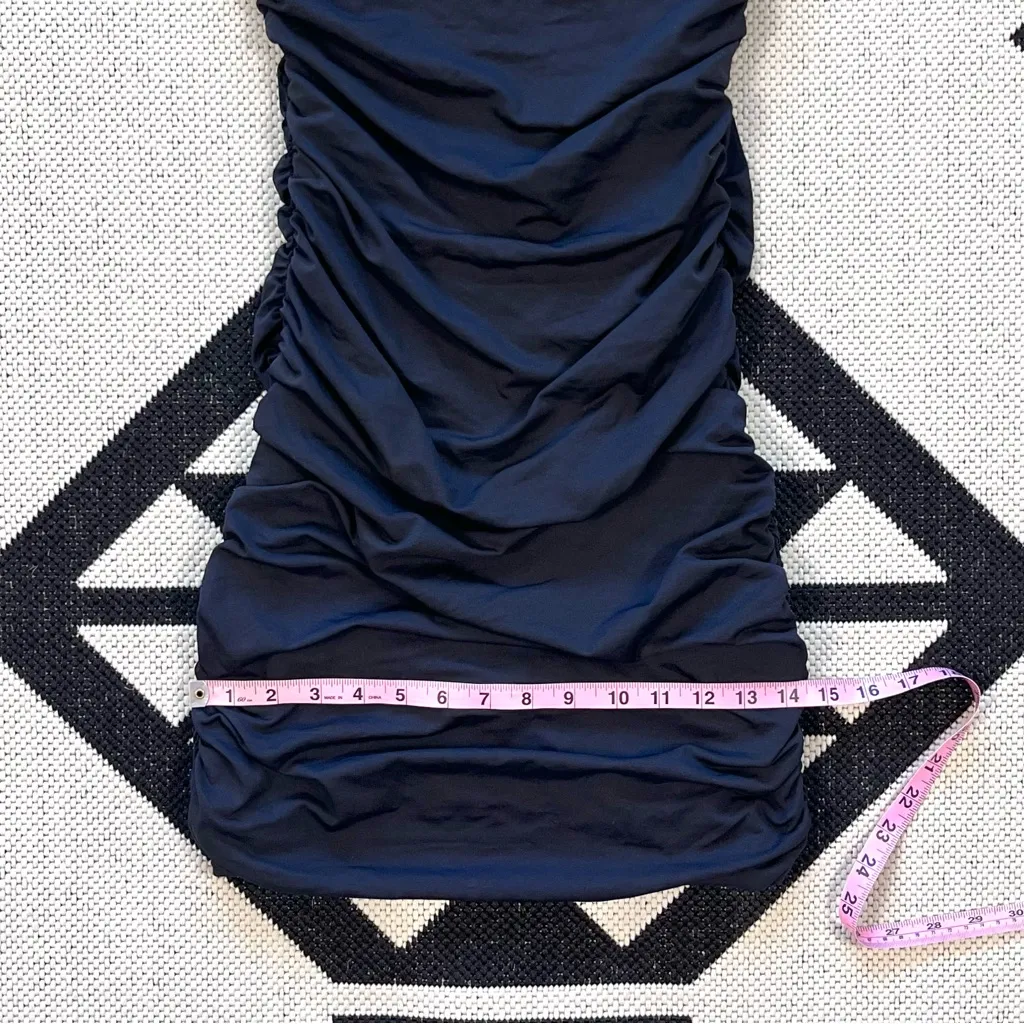 Babaton x  Aritzia Contour Ruched Cami Mini Dress in Black Medium - Image 10