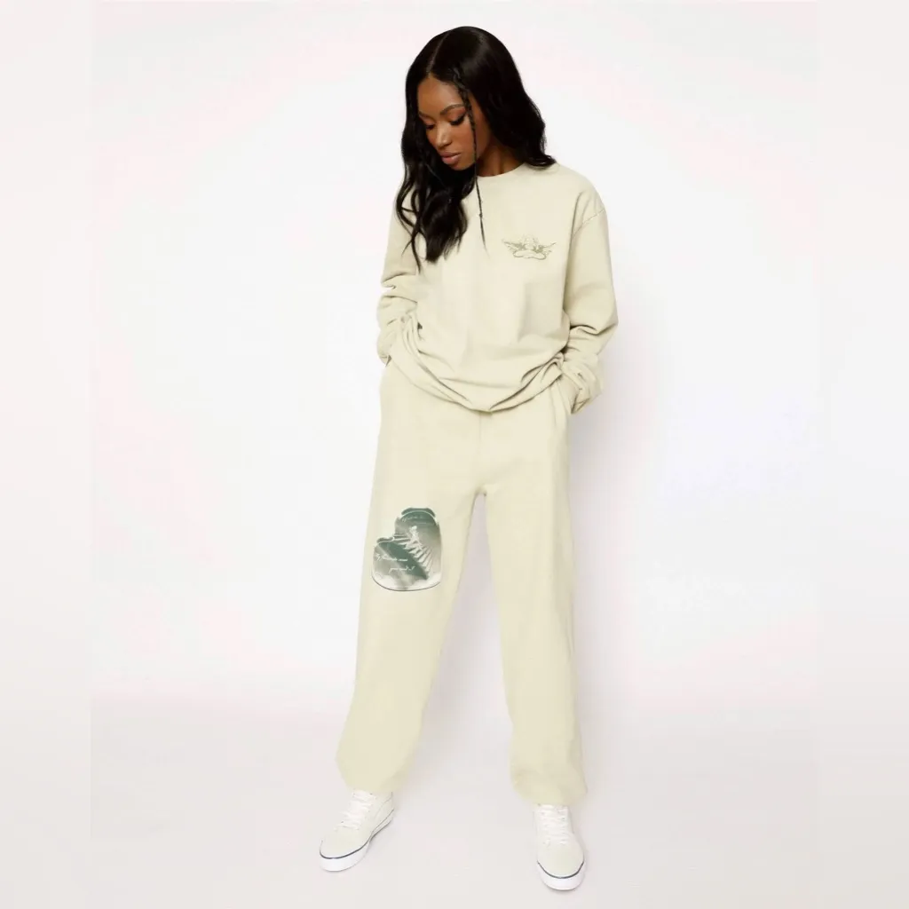 BOYS LIE Of All The Lies Sweatshirt + Sweatpants Outfit Set in Urban Olive O/S S - Image 6