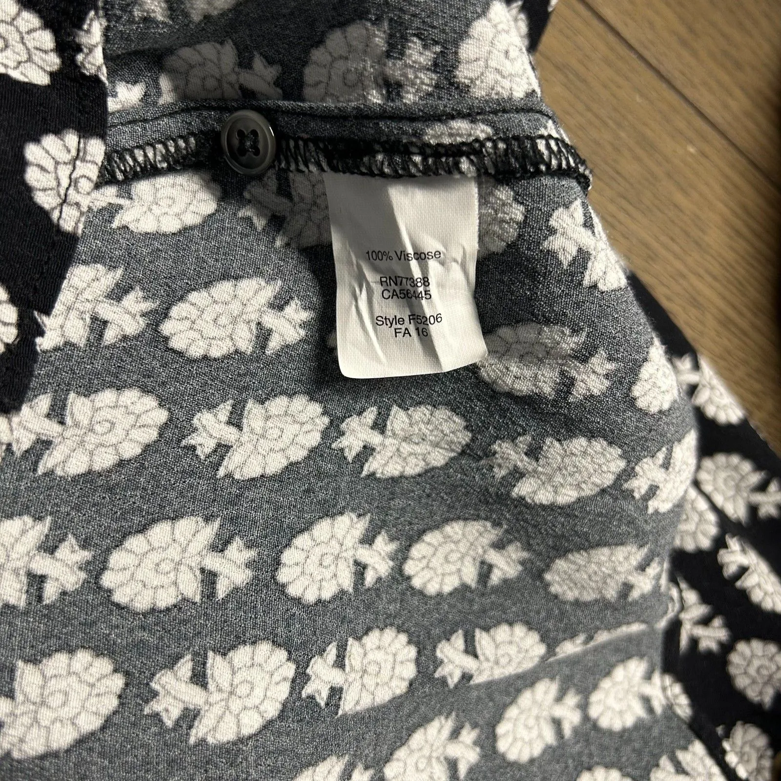 Madewell Women's Peplum Top Black Floral Sleeveless Tank Shirt F5206 Size Small - Image 6