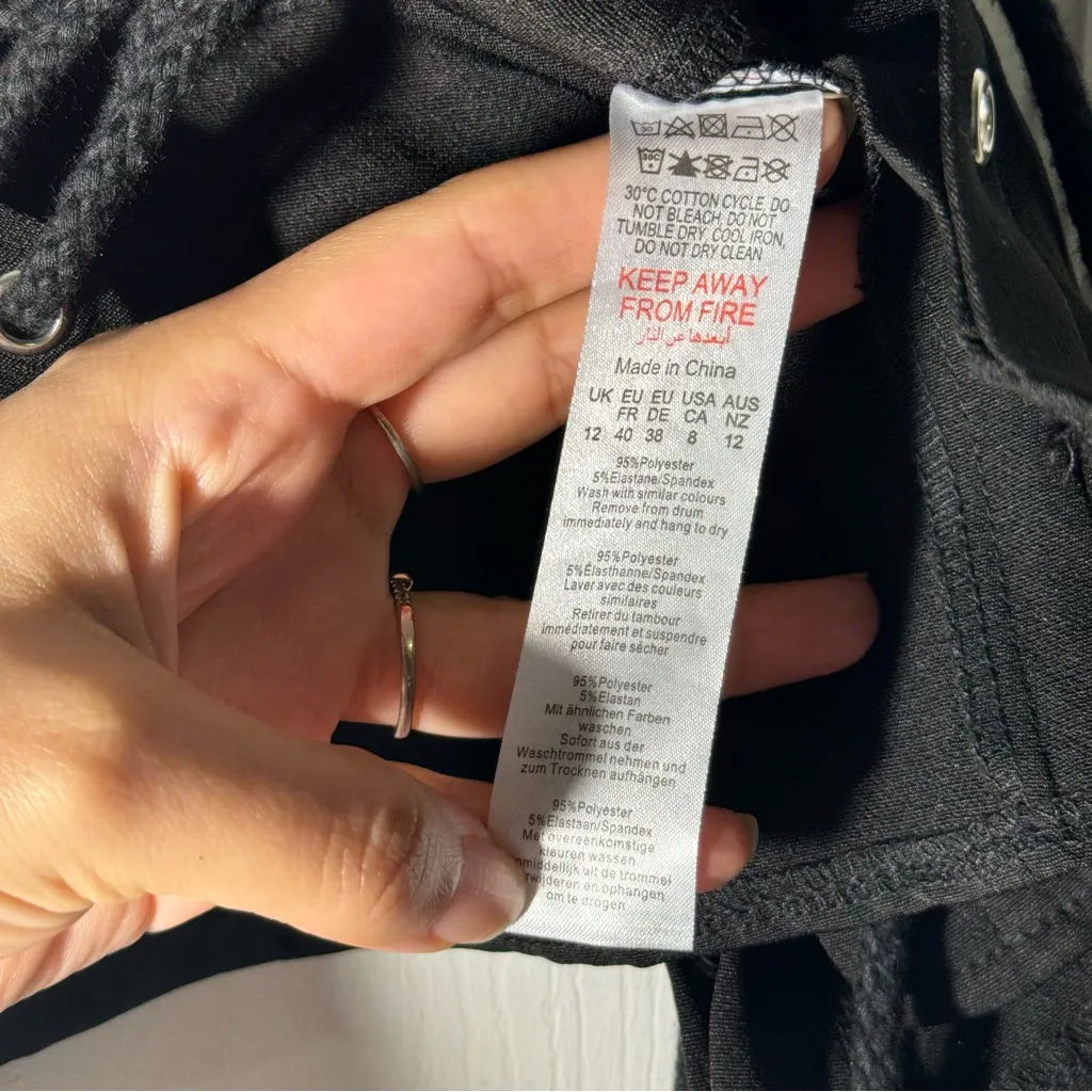 NWT $95 • Pretty Little Things • Black Lace Top • Size 8 - Image 11