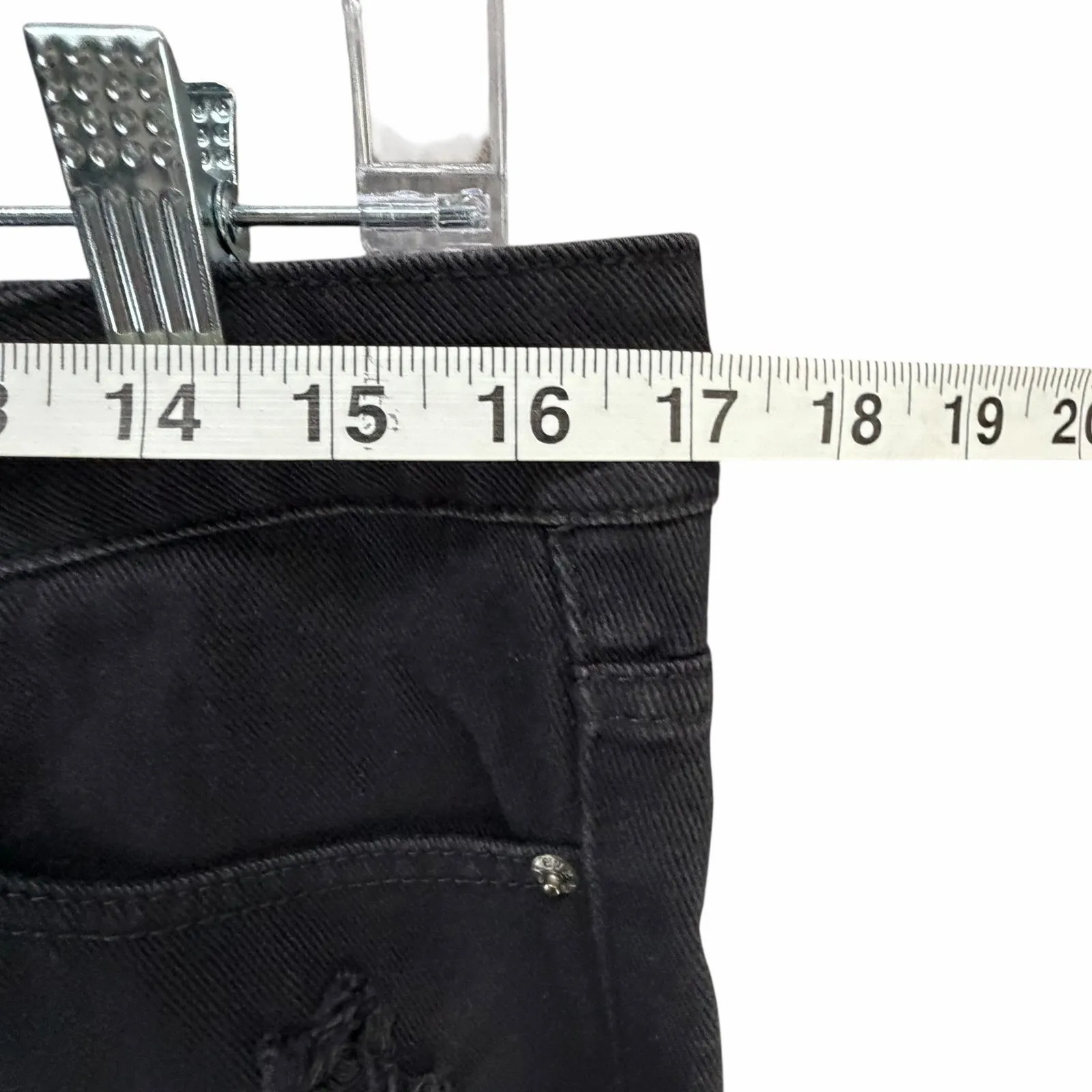 The Rockn Rev Boyfriend Jeans Womens 10 Black Midrise Distressed Modern Grunge - Image 5