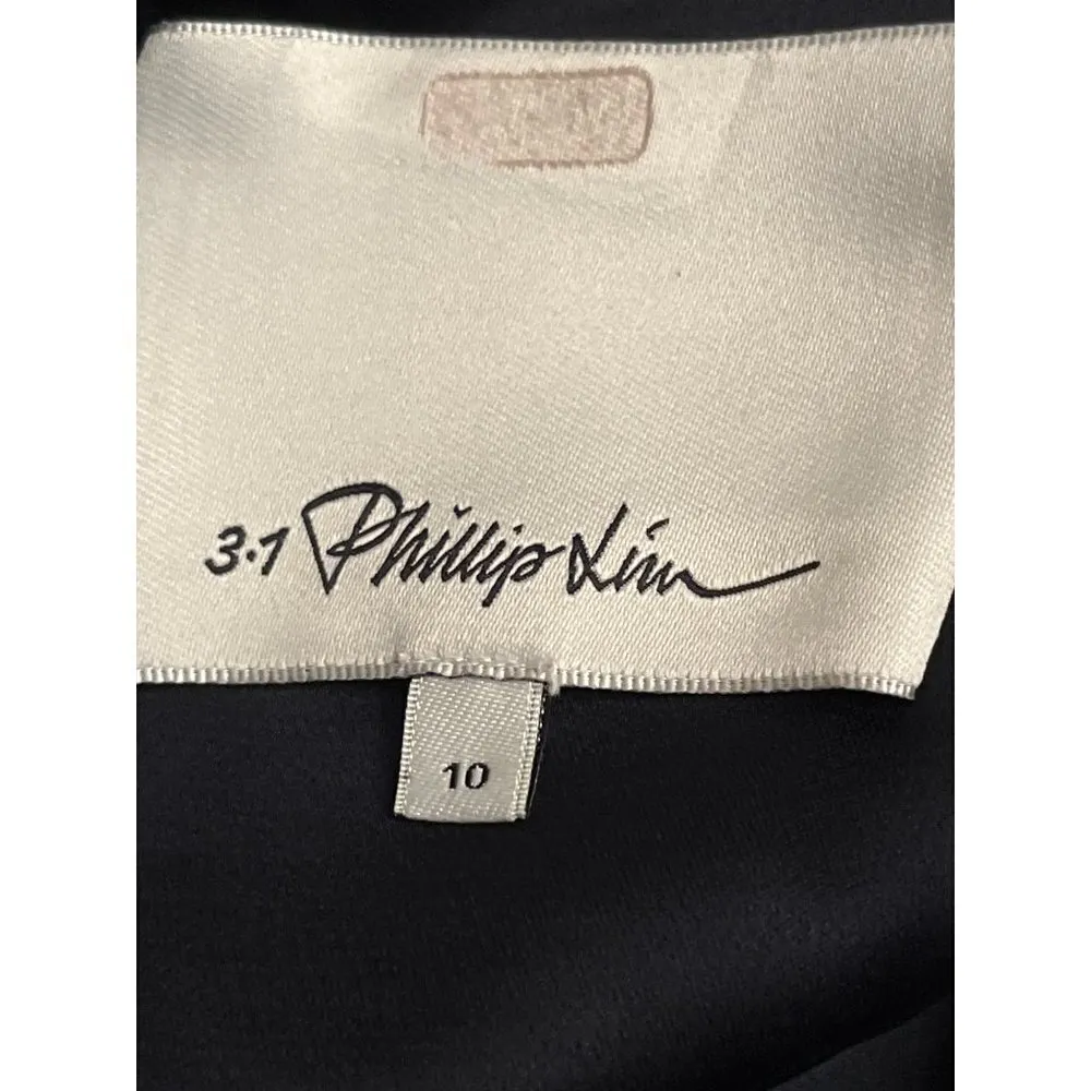 3.1 Phillip Lim Satin Cut out Gown in Navy 10 Womens Long Formal Maxi - Image 9