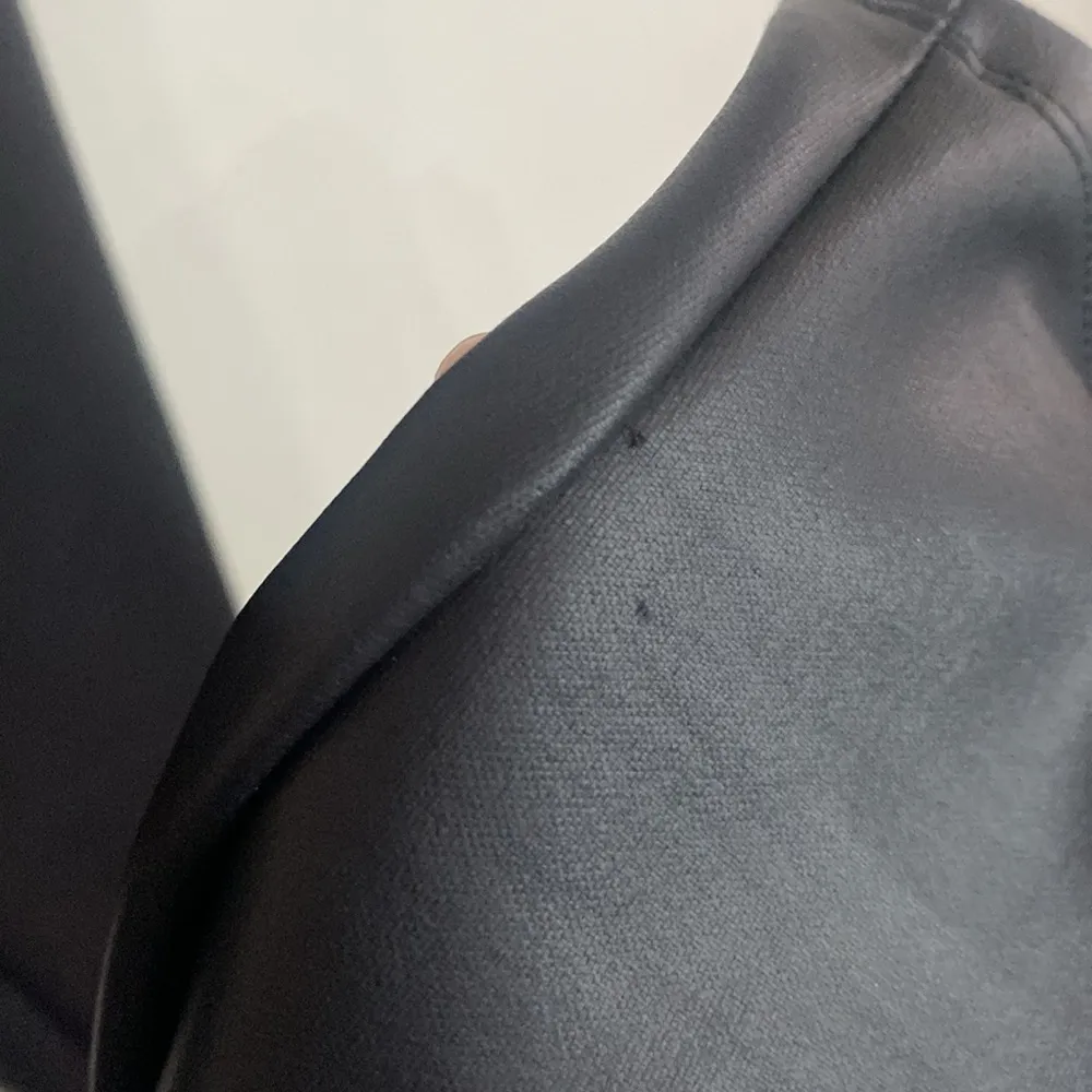 Express black faux leather look super high waist coated leggings size XS - Image 9