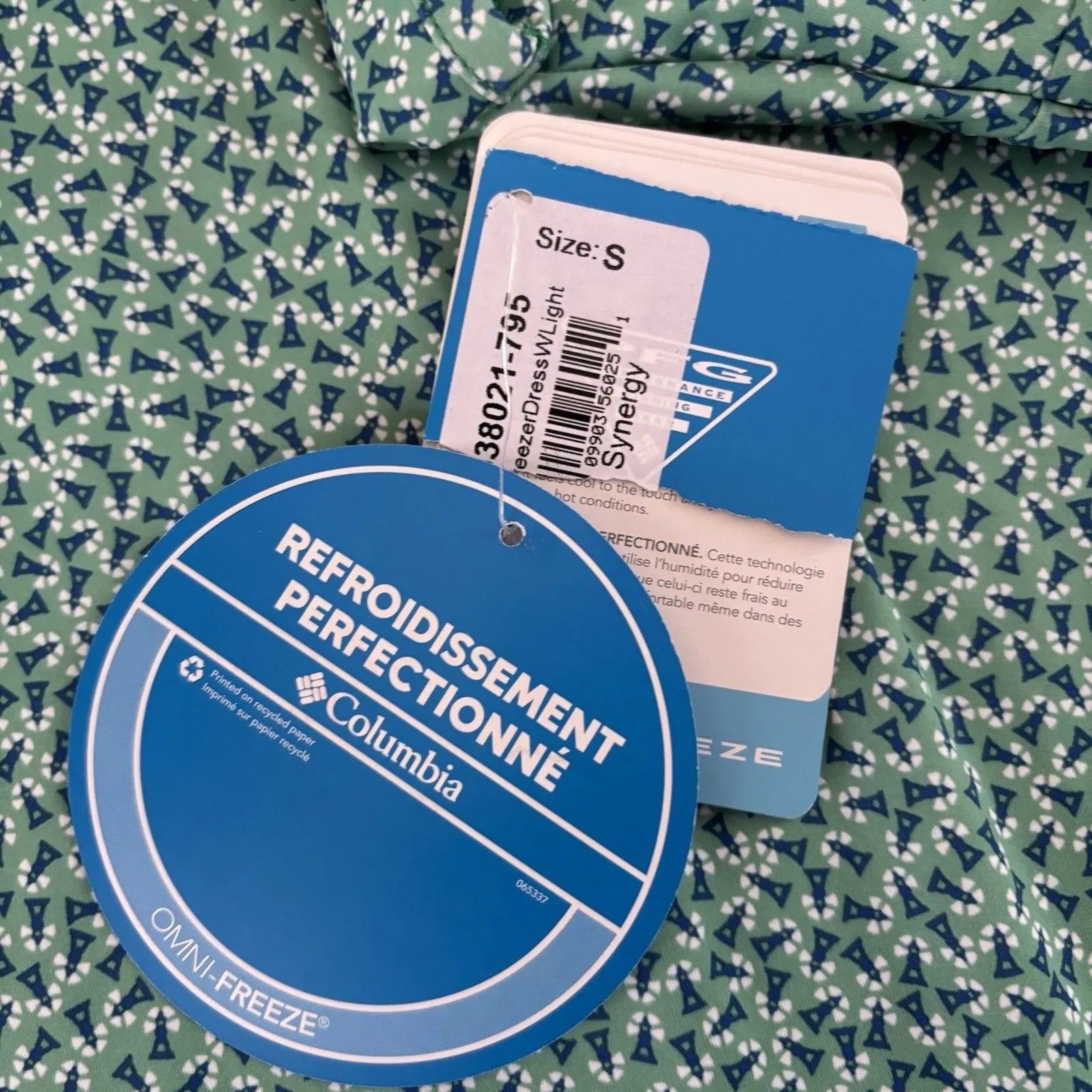 Columbia Dress Womens Size Small Omni Freeze Advanced Cooling Green Blue NWT - Image 7