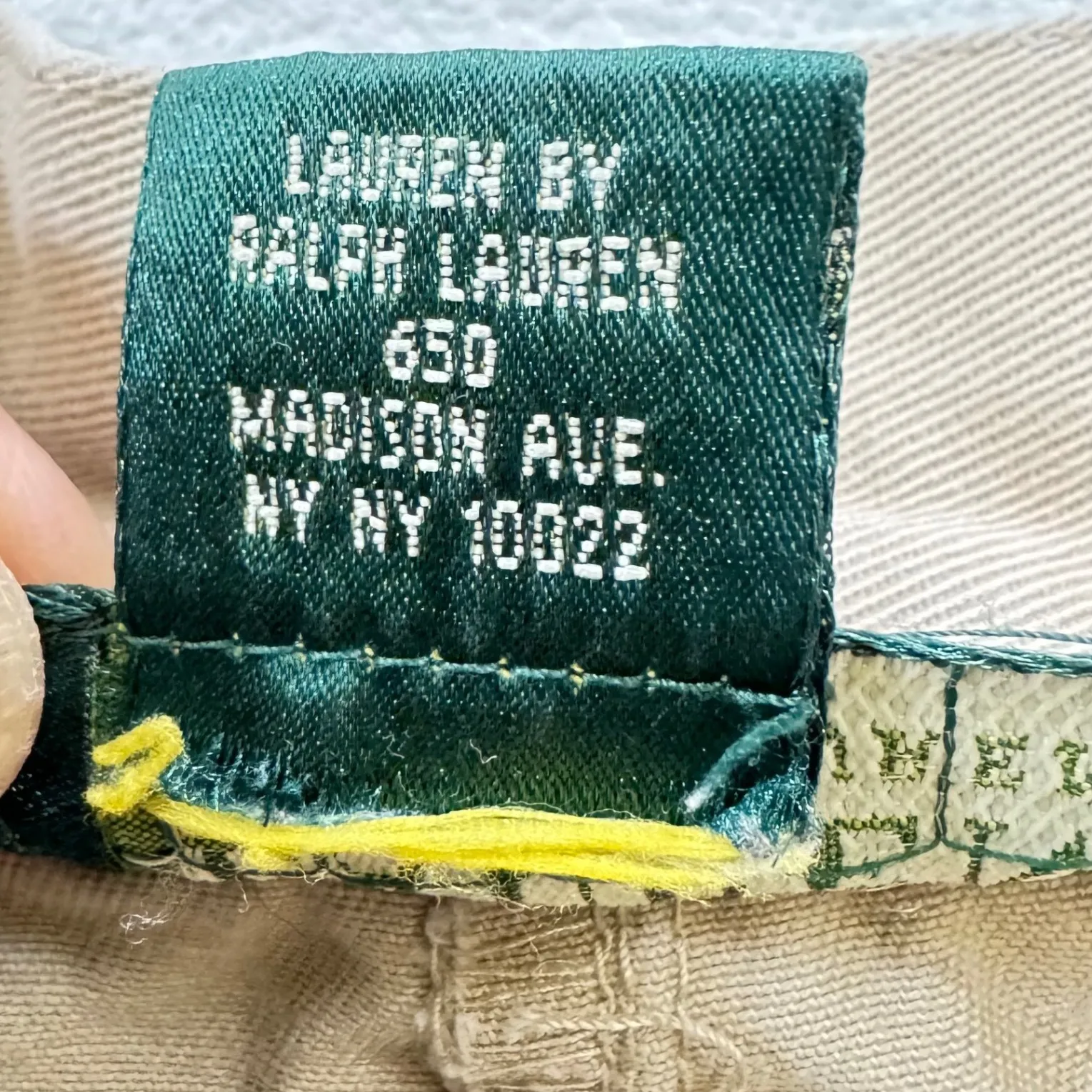 VTG Lauren Ralph Lauren Khaki Cotton Pleated Shorts Women Size 18 Classic Casual - Image 4