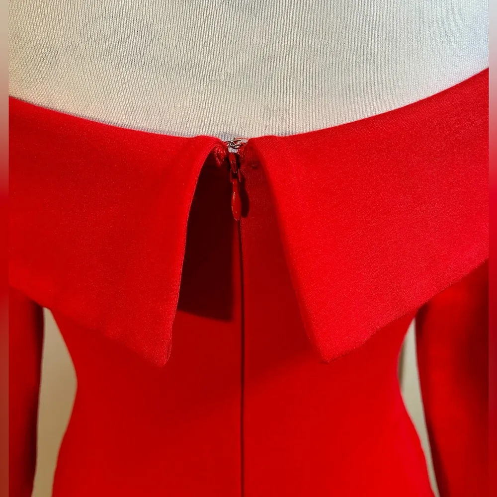 A’LE BY ALESSANDRA X Revolve Raquel  Women's Red Off Shoulder Mini Dress Sz S - Image 9